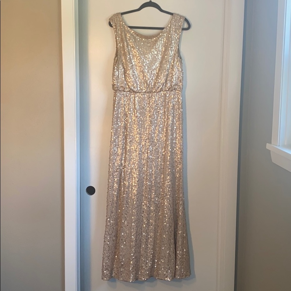 Gold sequin dress